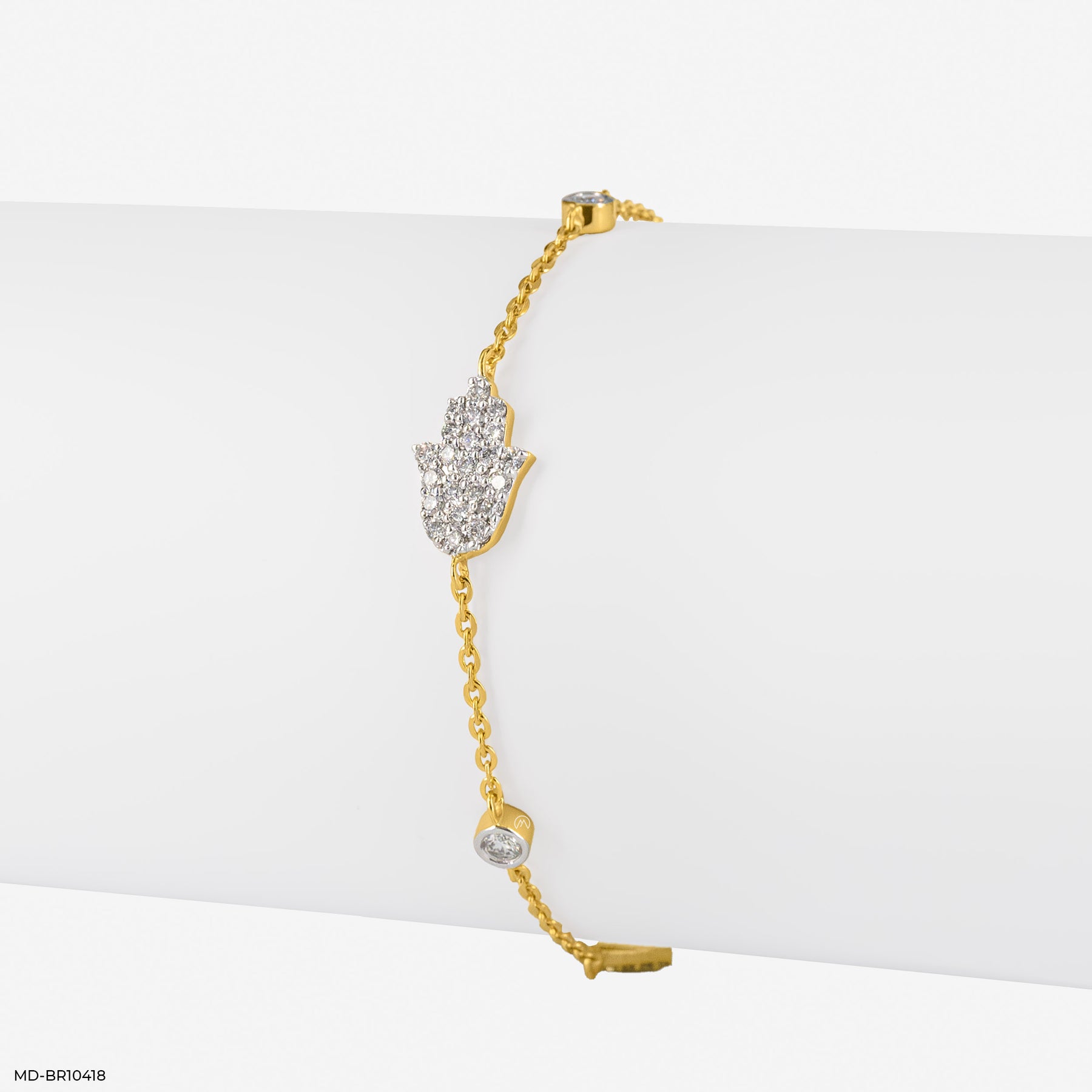 Hamsa Diamond Bracelets 14K Yellow Gold