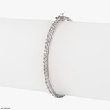 Sparkling Arc Cuff Bracelet 14K White Gold