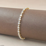 Elegance Tennis Bracelet 9K Yellow Gold