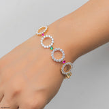 O-Link Diamond Bracelet 9K Yellow Gold