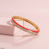 Luminous Light Diamond Kada Bracelet 9K White Gold