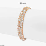 Cosmic Lattice Diamond Kada Bracelet 9K Yellow Gold