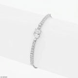 Toi Et Moi Tennis Diamond Bracelet 9K White Gold