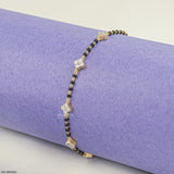 Tiny Bloom Diamond Mangalsutra Bracelet 9K White Gold