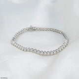 4 Cent Tennis Lab Diamond Dainty Bracelet 925 Sterling Silver