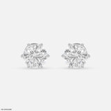 4Ct Classic Diamond Stud 14K White Gold
