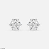 4Ct Classic Diamond Stud 14K Rose Gold