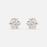 4Ct Classic Diamond Stud 14K White Gold