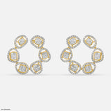 1.5 Carat Magnolia Lab Diamond Hoops 14K Yellow Gold