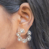 1.5 Carat Magnolia Lab Diamond Hoops 14K Yellow Gold