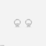0.20 Carat Lil Loop Earrings 14K White Gold