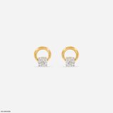 0.20 Carat Lil Loop Earrings 14K Yellow Gold