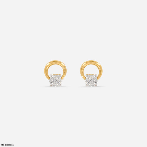0.20 Carat Lil Loop Earrings 14K Yellow Gold