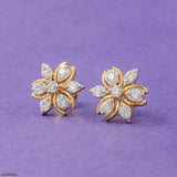 Blossom Earrings 9K White Gold