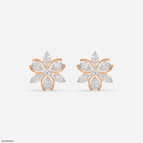 Blossom Earrings 9K White Gold