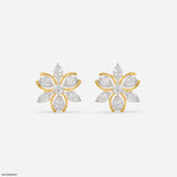 Blossom Earrings 9K White Gold