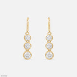 Unity Solitaire Diamod Earrings 9K Yellow Gold