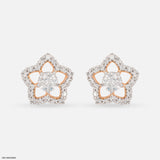 0.25 Carat StarPetal Earrings 9K White Gold
