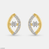 0.25 Carat See Through Me Lab Diamond Earrings 14K Yellow Gold