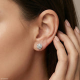 The Diamond Cluster Studs 9K White Gold