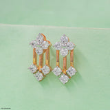 Floral Drop Earrings 14K Yellow Gold