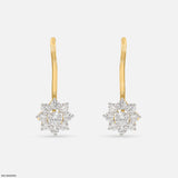 Ornate Sparkle Earrings 14K Yellow Gold