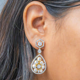 1 Carat Pearl Prism Earrings 18K Yellow Gold