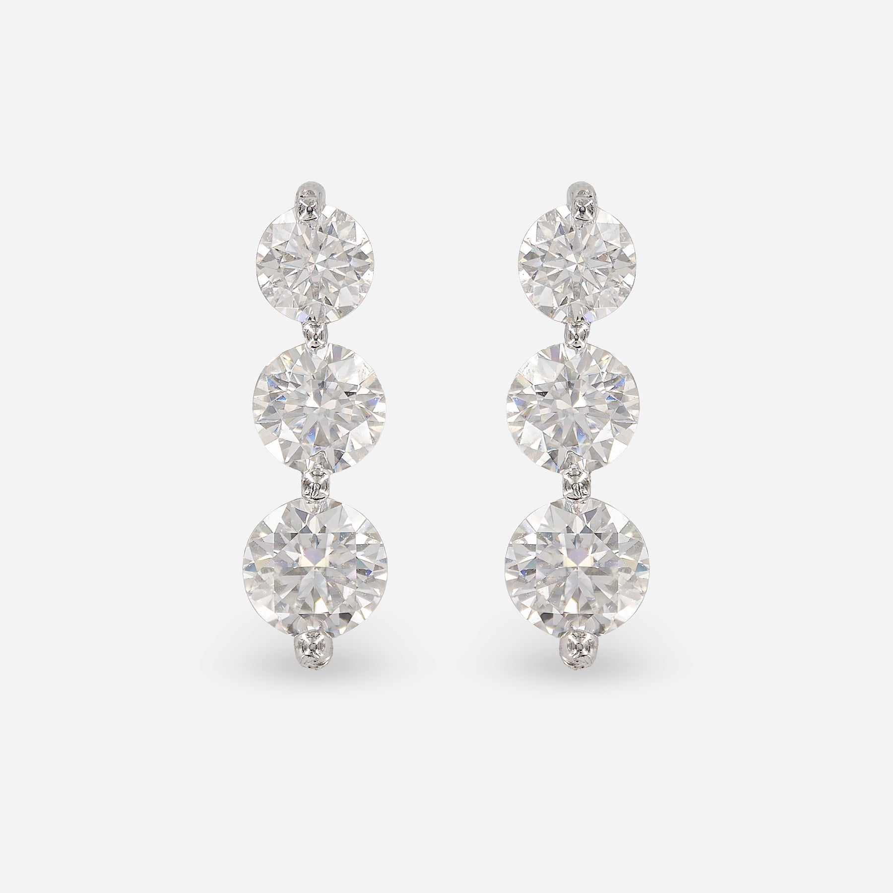1 Carat Round Leticia Earrings Platinum 950