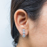 1 Carat Round Leticia Earrings Platinum 950