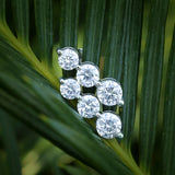 1 Carat Round Leticia Earrings 14K White Gold