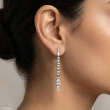 Classic Drizzle Diamond Drop Earrings 14K Rose Gold