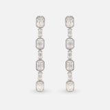 Glimmering Long Earrings 9K Yellow Gold