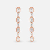 Glimmering Long Earrings 18K Rose Gold