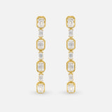 Glimmering Long Earrings 18K Rose Gold