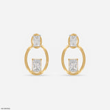 Motile Detachable Diamond Studs 9K Yellow Gold