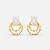 1.5 Carat Baguette Detachable Earrings 9K White Gold