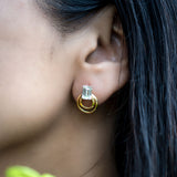 1.5 Carat Baguette Detachable Earrings 9K White Gold