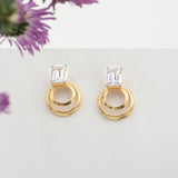 1.5 Carat Baguette Detachable Earrings 9K White Gold