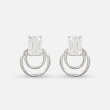 1.5 Carat Baguette Detachable Earrings 9K Rose Gold