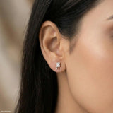 0.8 Carat Emerald Flame Earrings 9K Yellow Gold