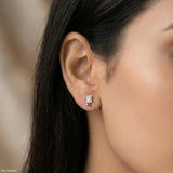 0.8 Carat Emerald Flame Earrings 9K Rose Gold