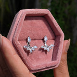 The Glistening Detachable Earrings 14K White Gold