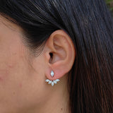 The Glistening Detachable Earrings 14K White Gold