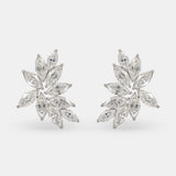 Alluring Marquise Daimond Earrings 14K Yellow Gold