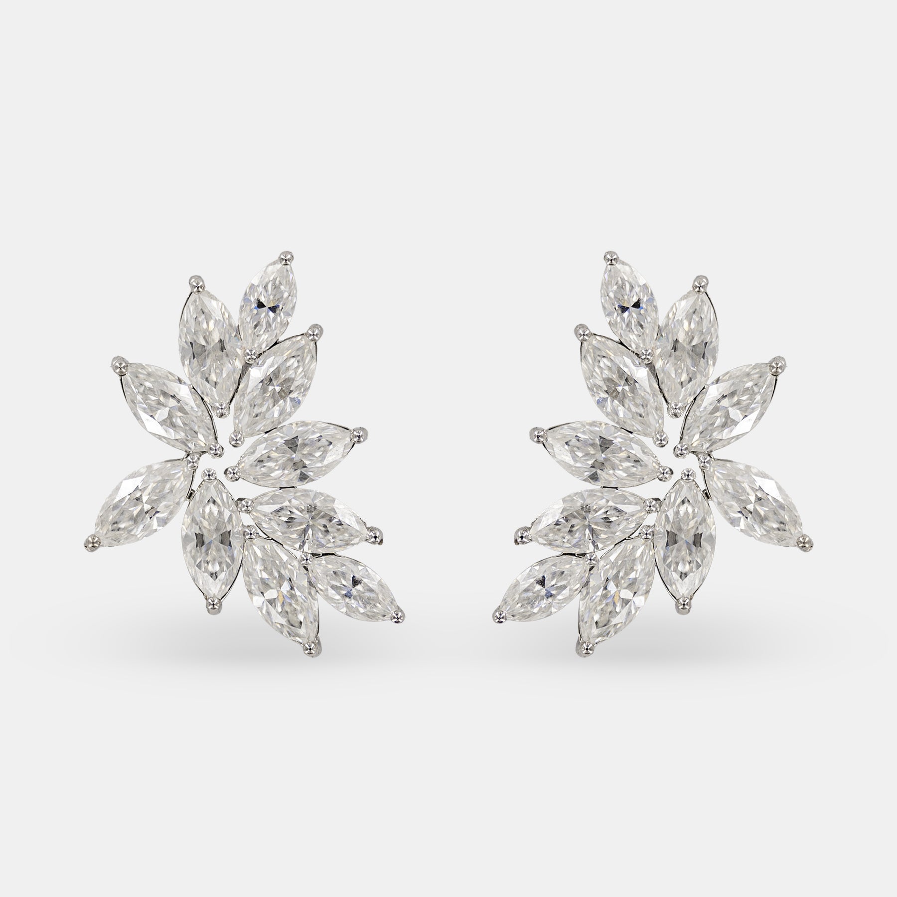 Alluring Marquise Daimond Earrings 18K Yellow Gold