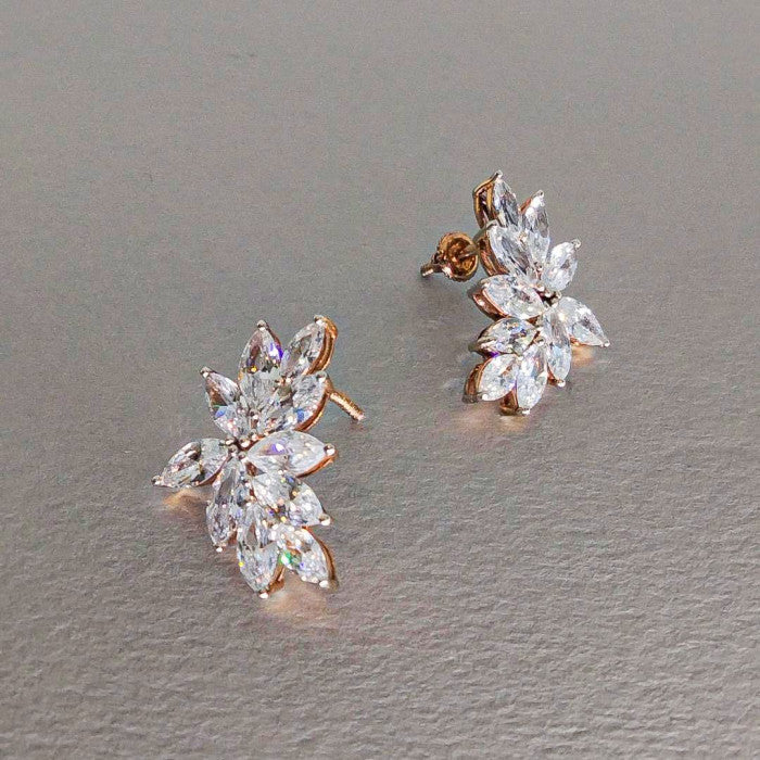 Alluring Marquise Daimond Earrings 18K Yellow Gold