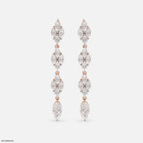 Shiny Line Earrings 9K Rose Gold