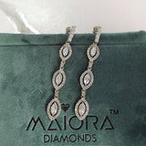 Amusing Drop Earrings 14K White Gold