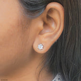 The Diamond Blossom Studs 9K White Gold