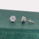 The Diamond Blossom Studs 9K White Gold
